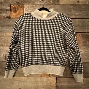 Vintage Liz Claiborne Collection Houndstooth Sweater Size Petite Small